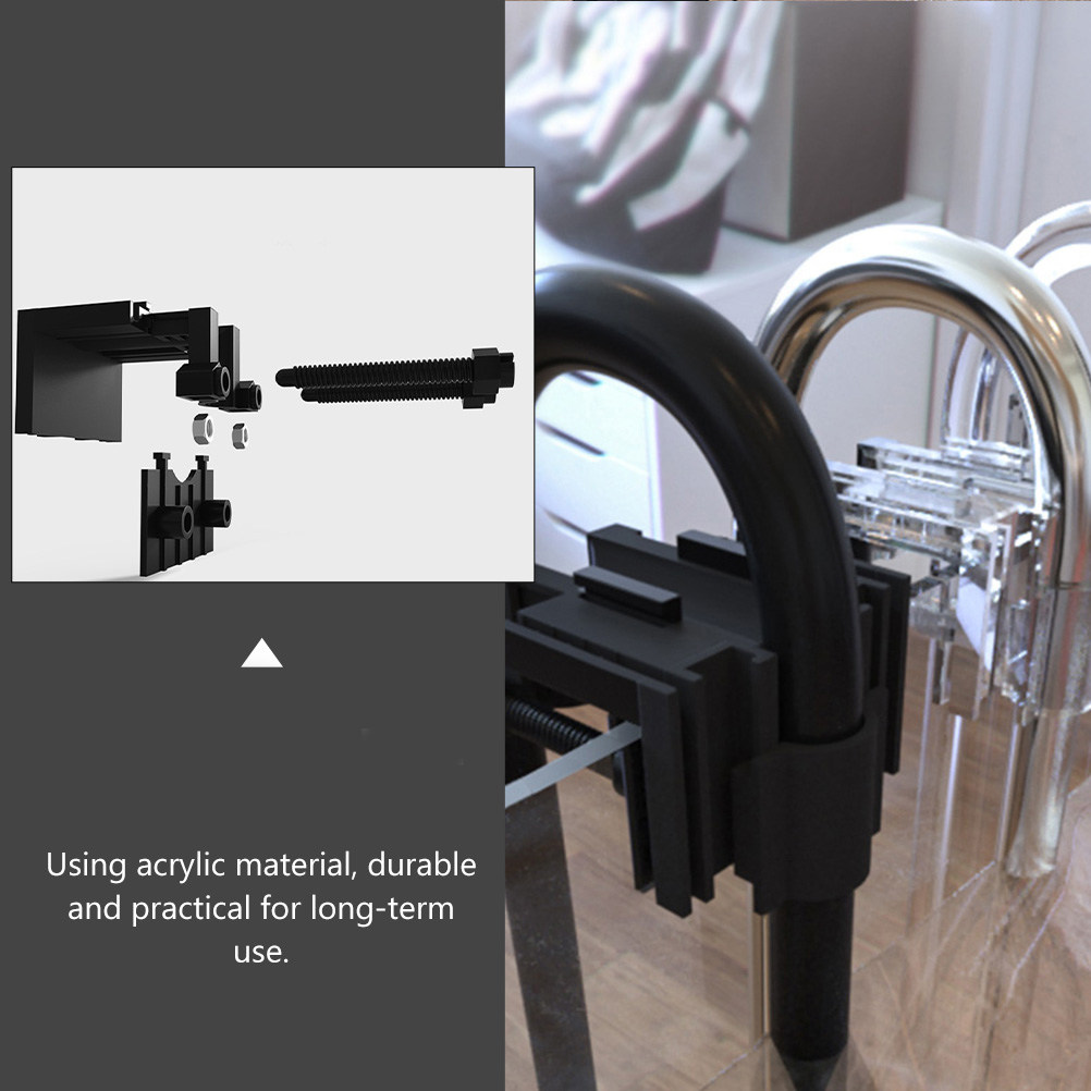 Plastic Pipe Clip - قطعتان من مشابك التثبيت الأكريليكية لتثبيت