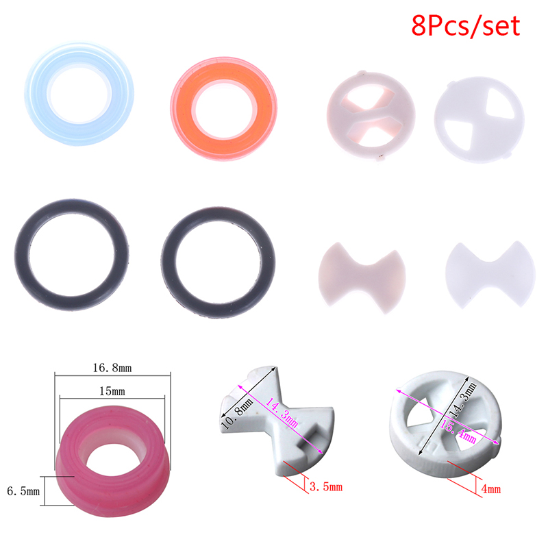 Silicone Tap Washer - 【8 قطع/مجموعة】أقراص سيراميك مع حلقات سيليكون